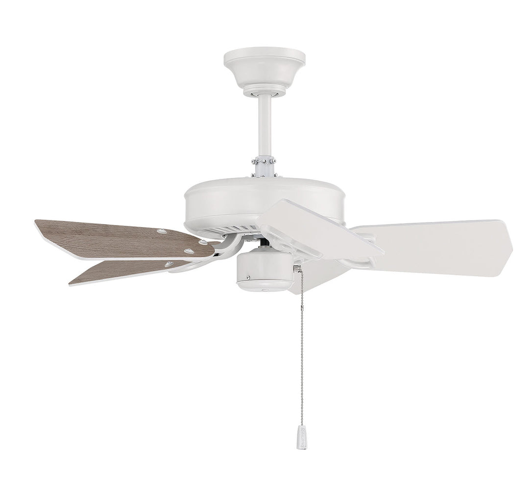 Craftmade Piccolo PI30W5 Ceiling Fan 30 - White, White/Washed Oak/