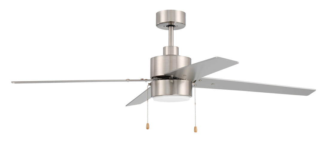 Craftmade Terie TER52BNK4 Ceiling Fan 52 - Brushed Polished Nickel, Brushed Nickel/Walnut/