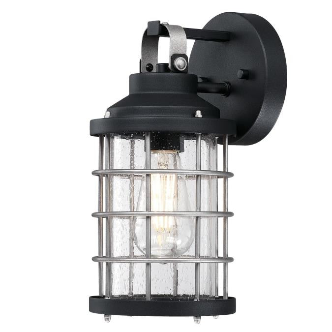 Westinghouse Lighting 6122200  Villa Barone Outdoor Textured Black With Industrial Steel Accents