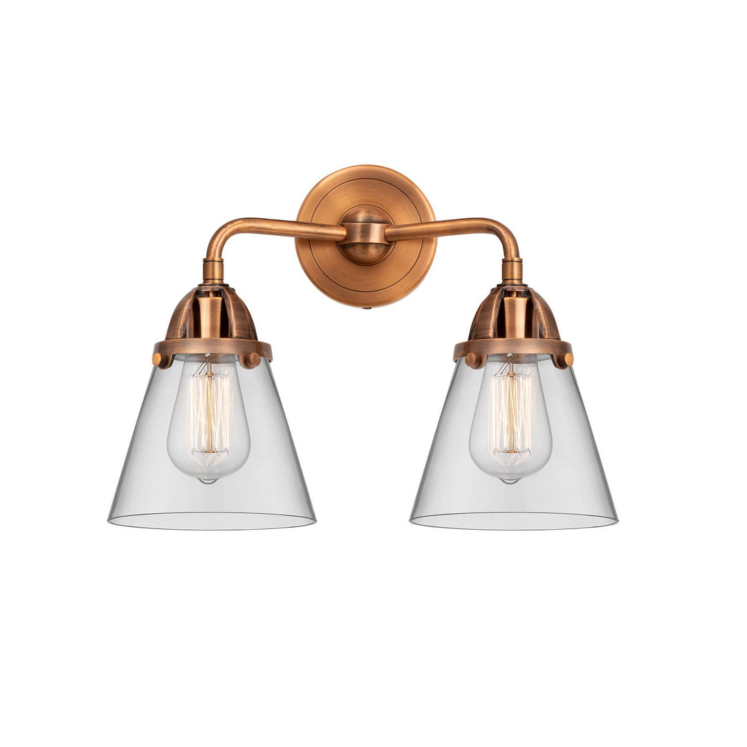 Innovations Nouveau 2 288-2W-AC-G62 Bath Vanity Light 15 in. wide - Antique Copper