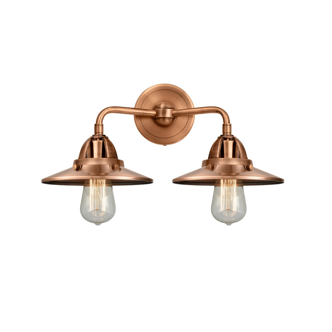 Innovations Nouveau 2 288-2W-AC-M3-AC Bath Vanity Light 16 in. wide - Antique Copper