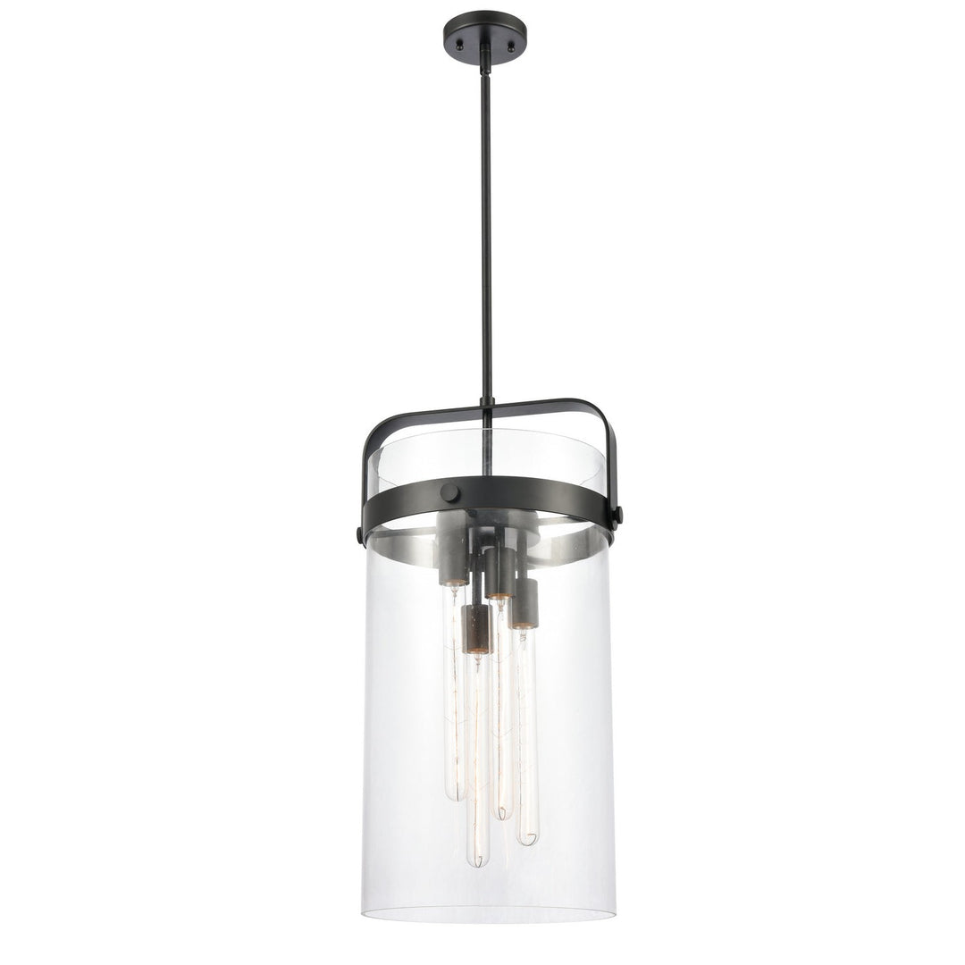 Innovations Restoration 413-4S-BK-12CL-LED Pendant Light - Matte Black