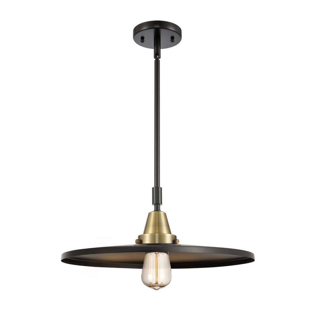 Innovations Caden 447-1S-BAB-MFR-BK-16 Pendant Light - Black Antique Brass