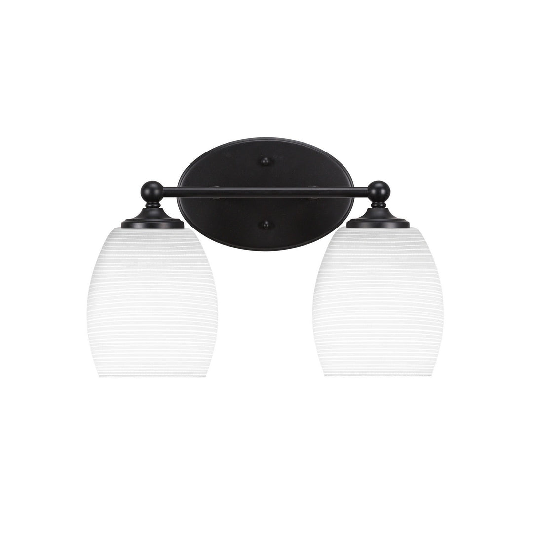 Toltec Capri 5912-mb-4021 Bath Vanity Light 14 in. wide - Matte Black