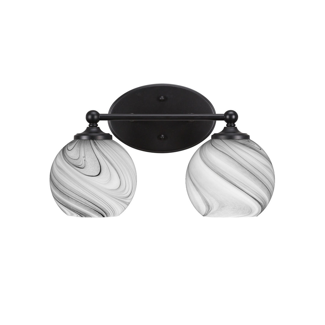 Toltec Capri 5912-mb-4109 Bath Vanity Light 15 in. wide - Matte Black