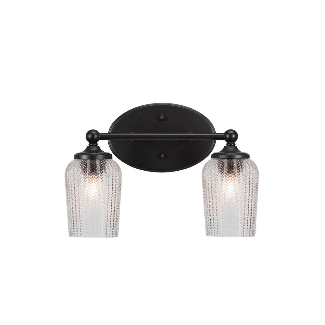 Toltec Capri 5912-mb-4250 Bath Vanity Light 15 in. wide - Matte Black