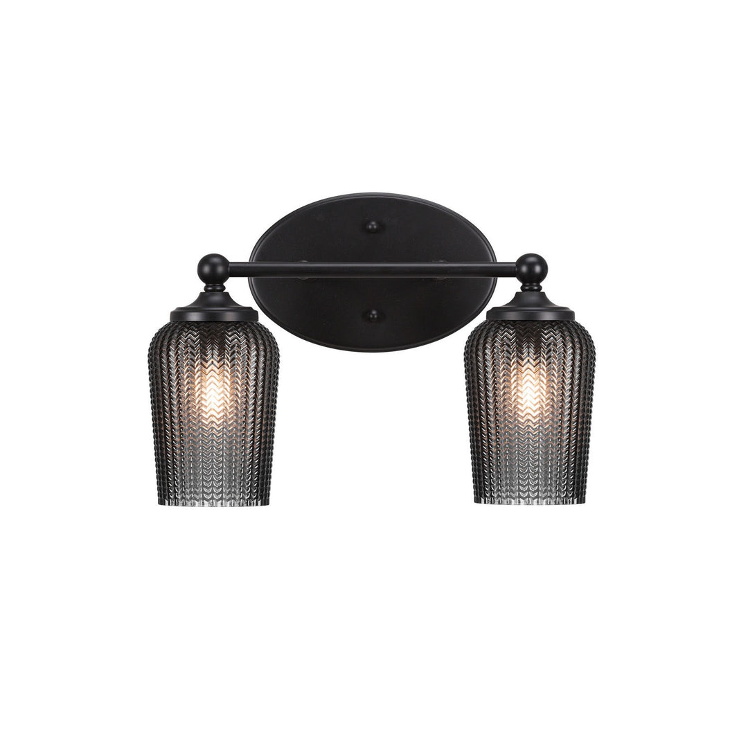 Toltec Capri 5912-mb-4252 Bath Vanity Light 15 in. wide - Matte Black