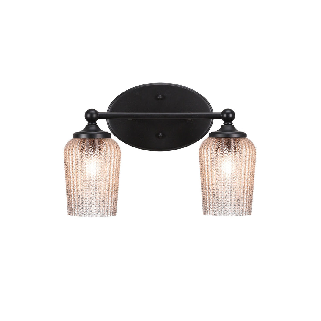 Toltec Capri 5912-mb-4253 Bath Vanity Light 15 in. wide - Matte Black