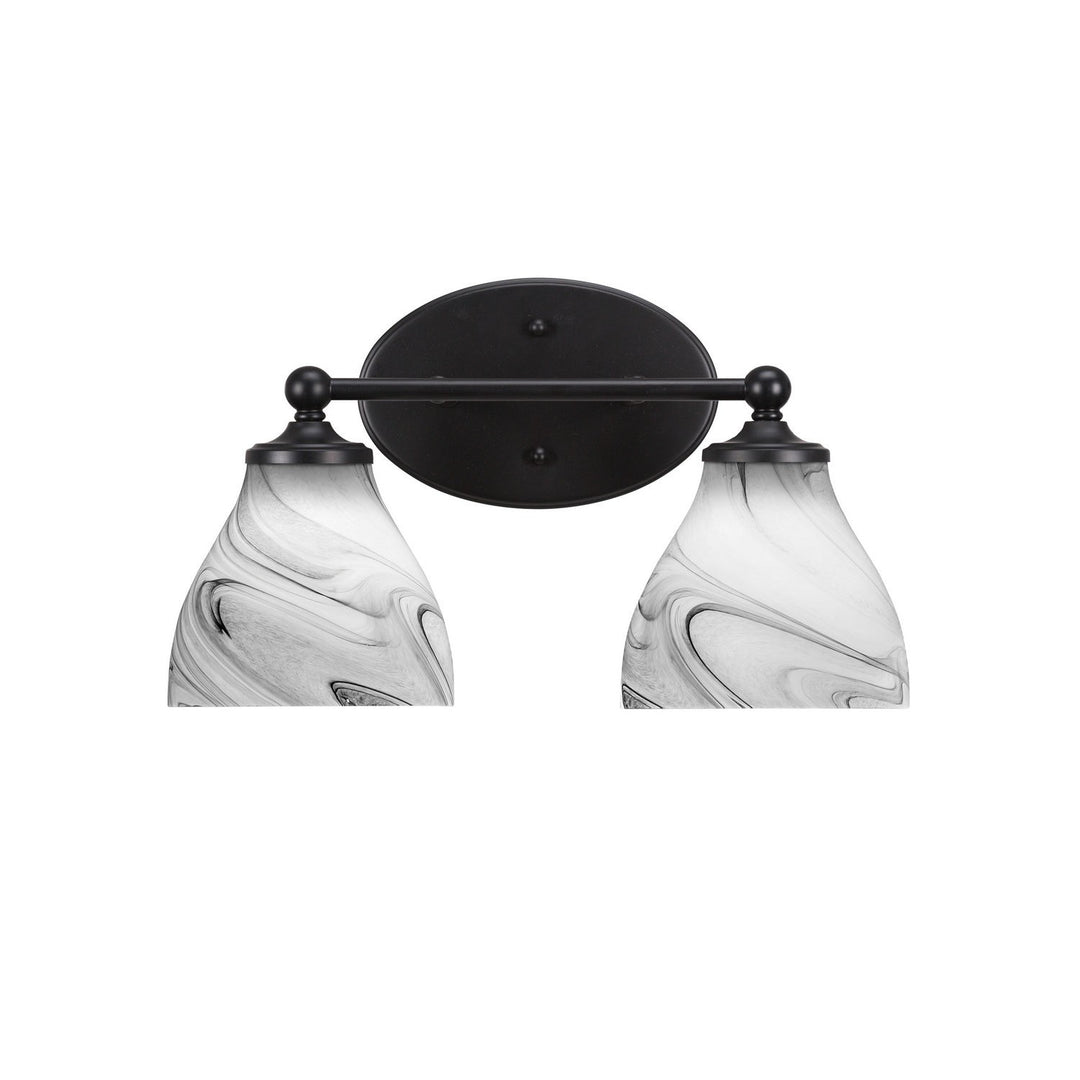 Toltec Capri 5912-mb-4769 Bath Vanity Light 16 in. wide - Matte Black