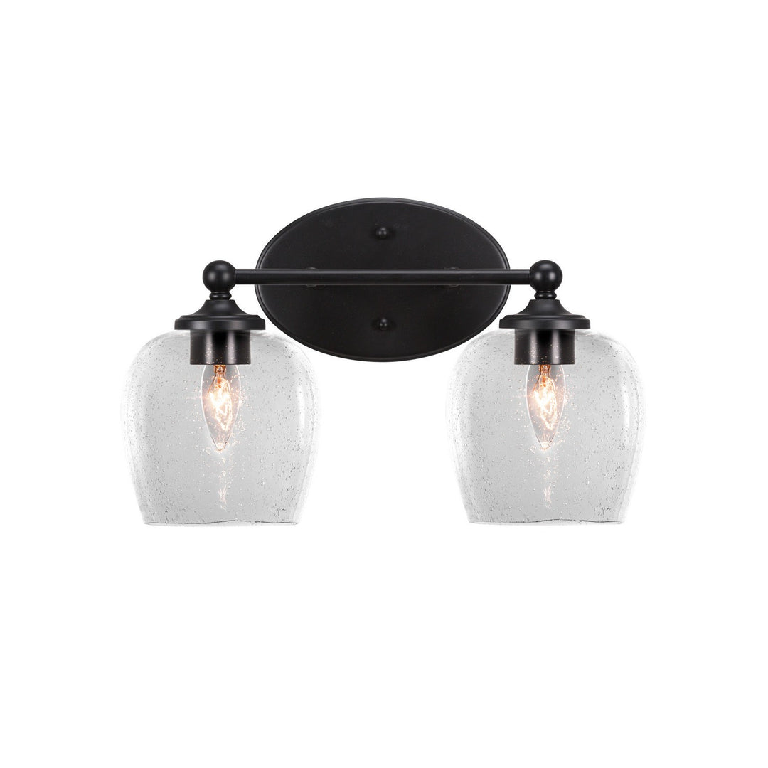 Toltec Capri 5912-mb-4810 Bath Vanity Light 15 in. wide - Matte Black