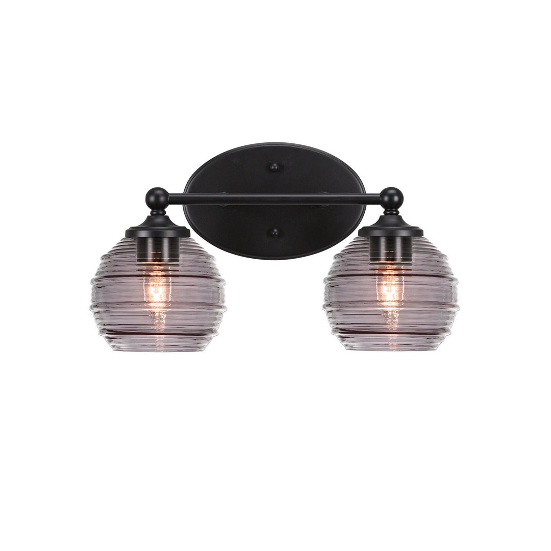 Toltec Capri 5912-mb-5112 Bath Vanity Light 15 in. wide - Matte Black