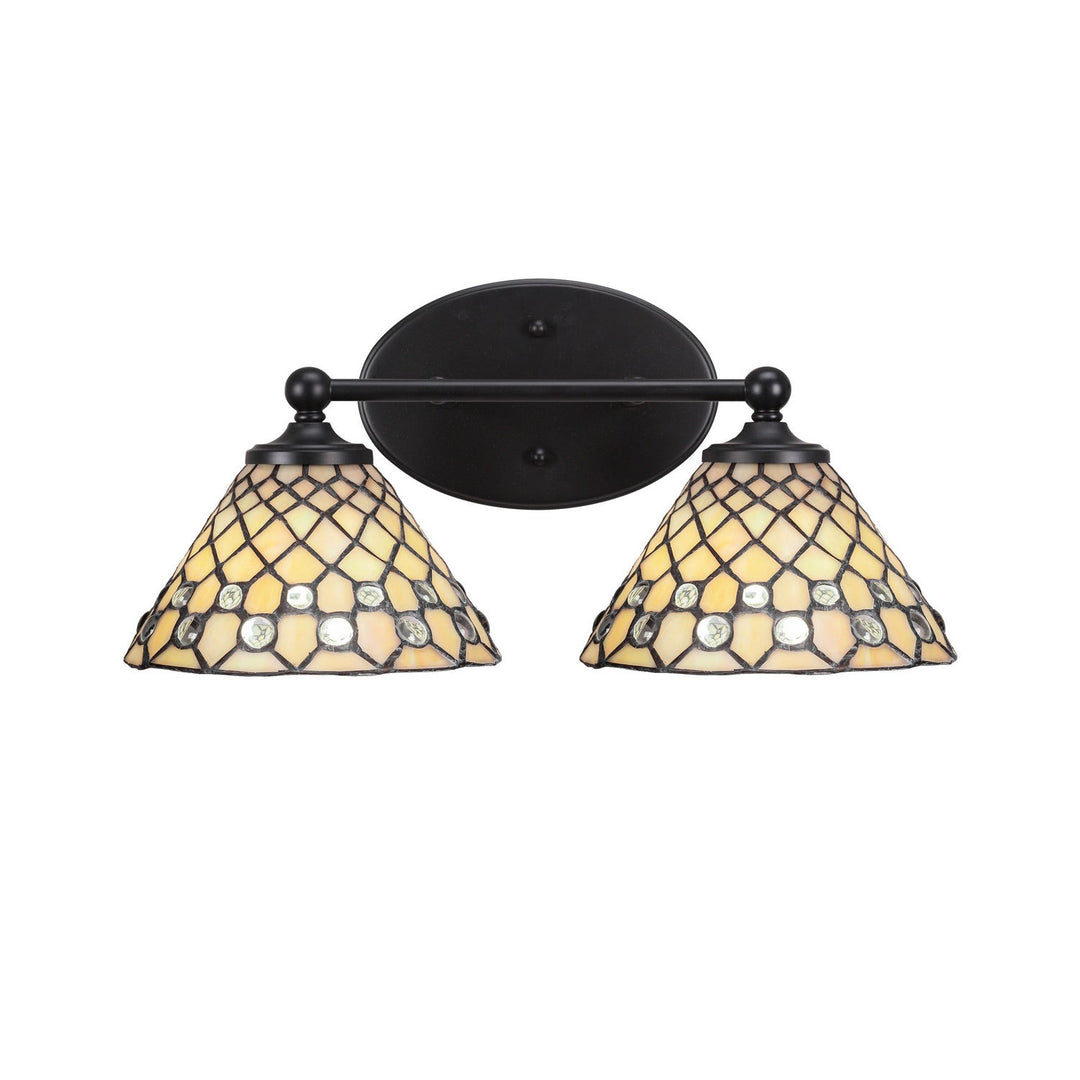 Toltec Capri 5912-mb-9415 Bath Vanity Light 17 in. wide - Matte Black