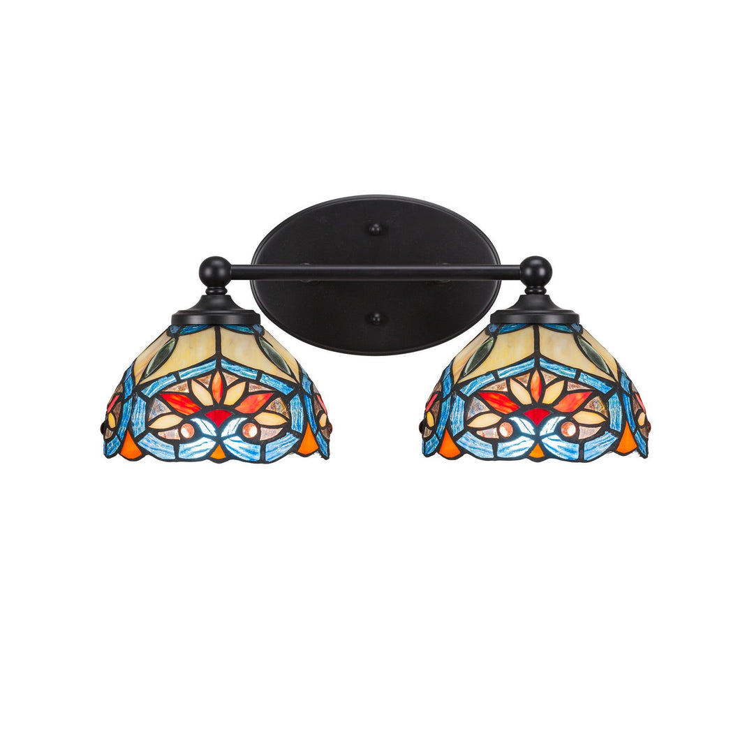 Toltec Capri 5912-mb-9425 Bath Vanity Light 16 in. wide - Matte Black