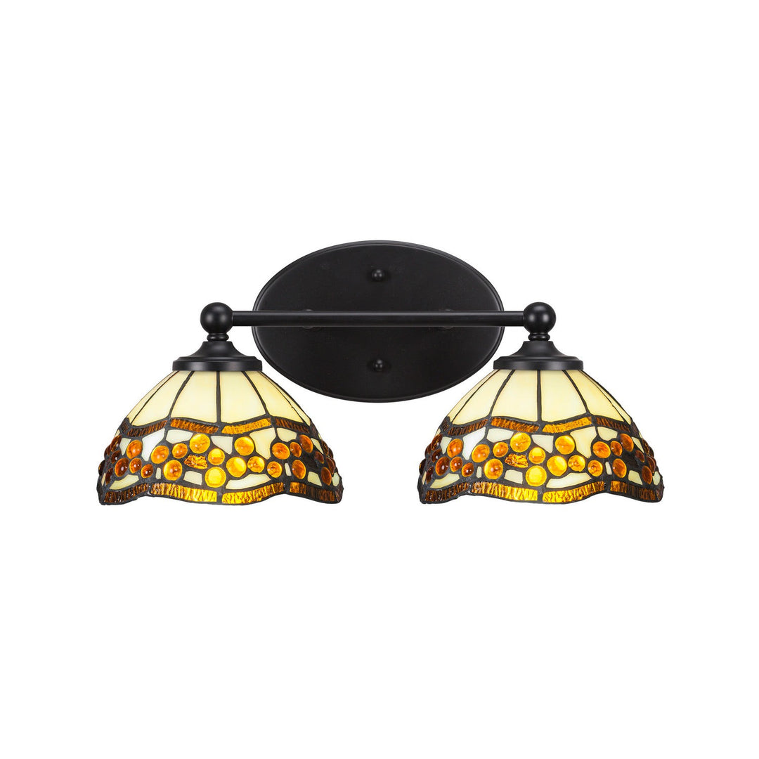 Toltec Capri 5912-mb-9975 Bath Vanity Light 17 in. wide - Matte Black