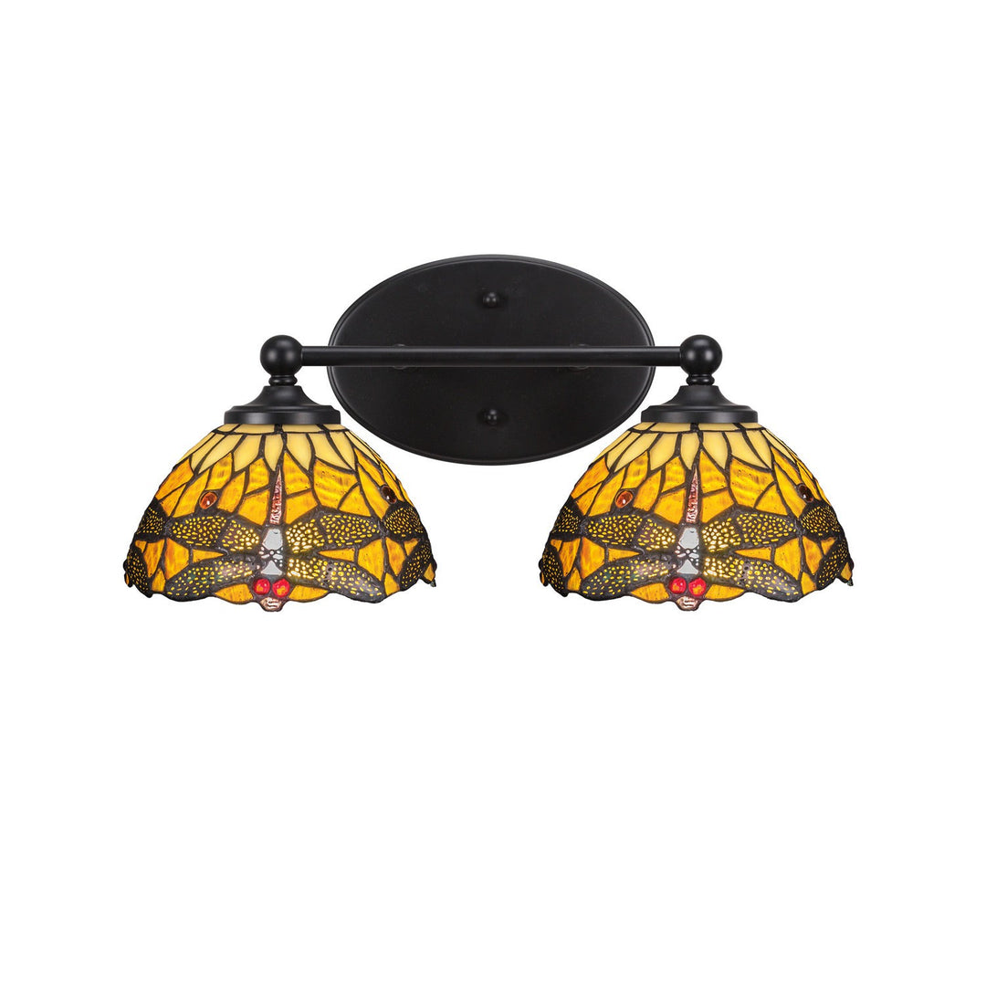 Toltec Capri 5912-mb-9465 Bath Vanity Light 16 in. wide - Matte Black