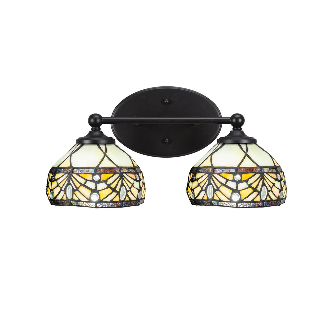 Toltec Capri 5912-mb-9485 Bath Vanity Light 16 in. wide - Matte Black