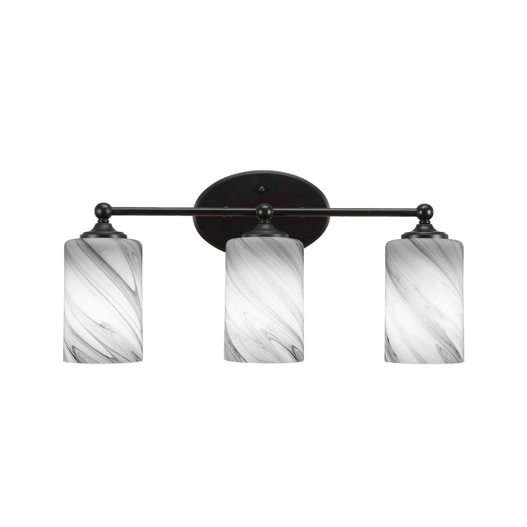 Toltec Capri 5913-mb-3009 Bath Vanity Light 21 in. wide - Matte Black