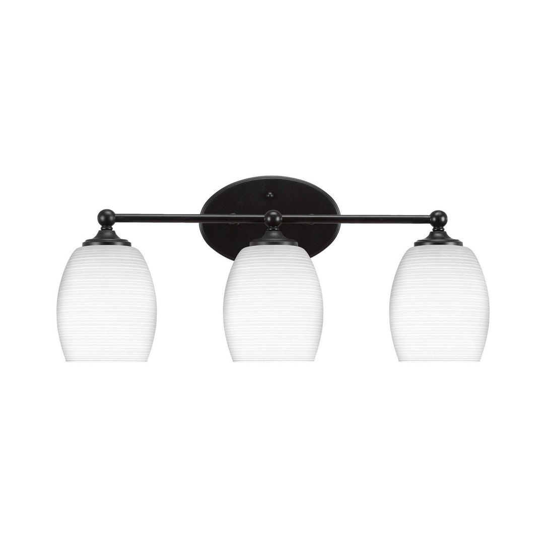 Toltec Capri 5913-mb-4021 Bath Vanity Light 22 in. wide - Matte Black