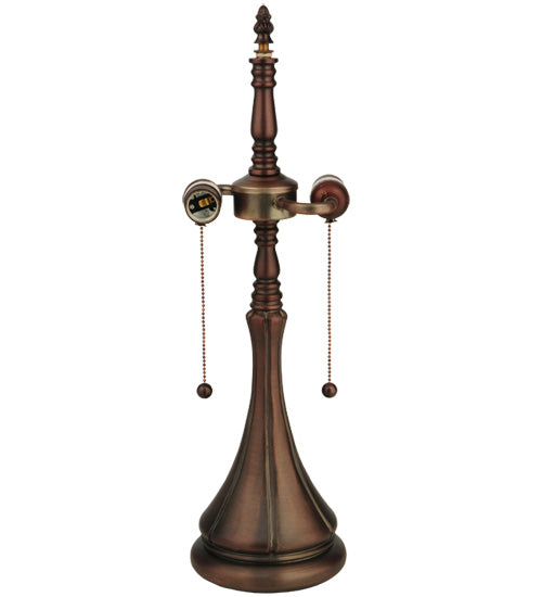 Meyda Tiffany Lighting 138208 Panel Two Light Table Lamp Lamp Bronze / Dark
