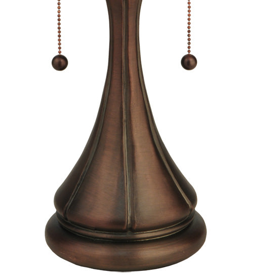 Meyda Tiffany Lighting 125779 Fluted Two Light Table Base Hardware Utility Light Bronze / Dark