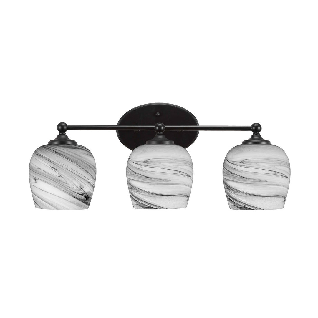 Toltec Capri 5913-mb-4819 Bath Vanity Light 23 in. wide - Matte Black