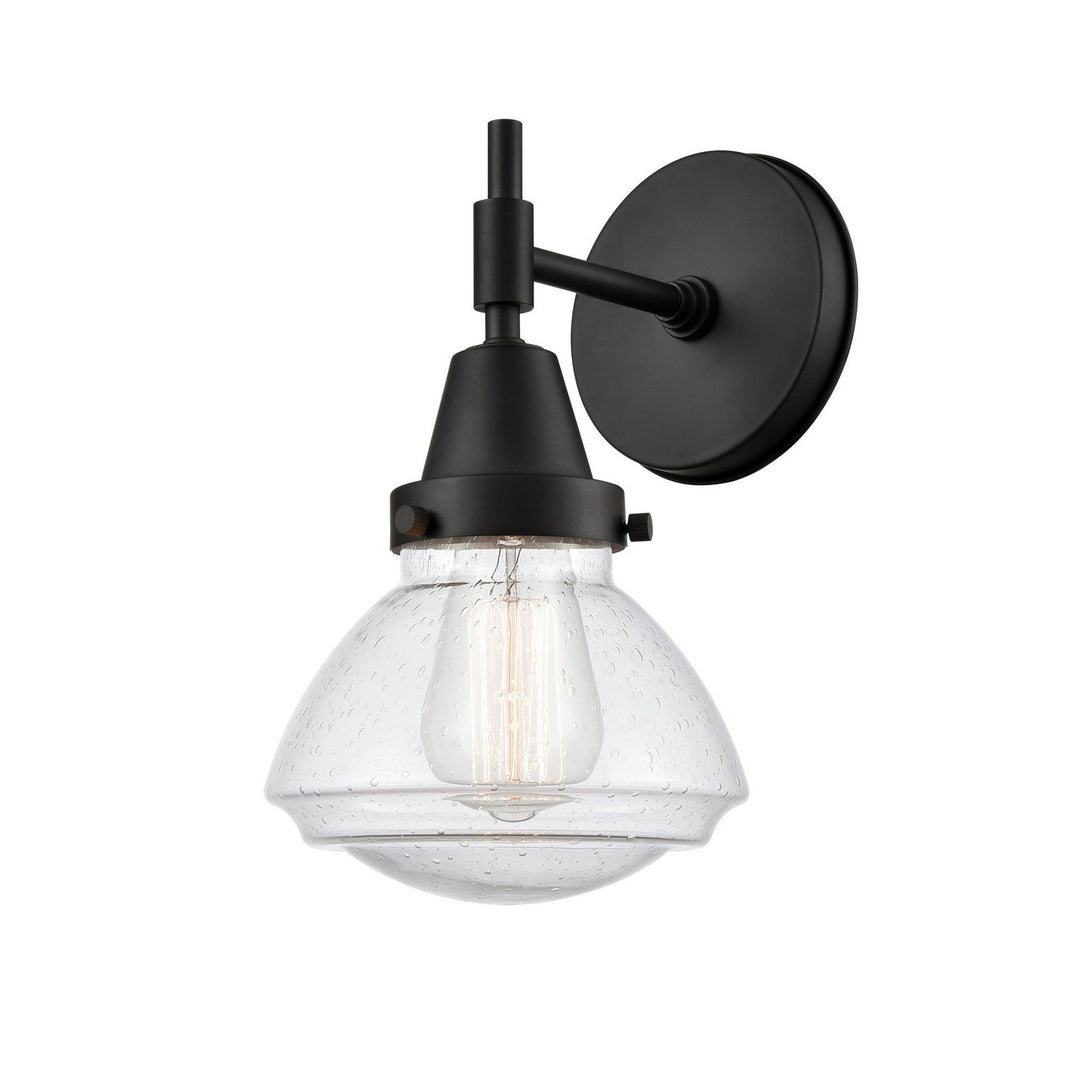 Innovations Caden 447-1W-BK-G324 Wall Sconce Light - Matte Black