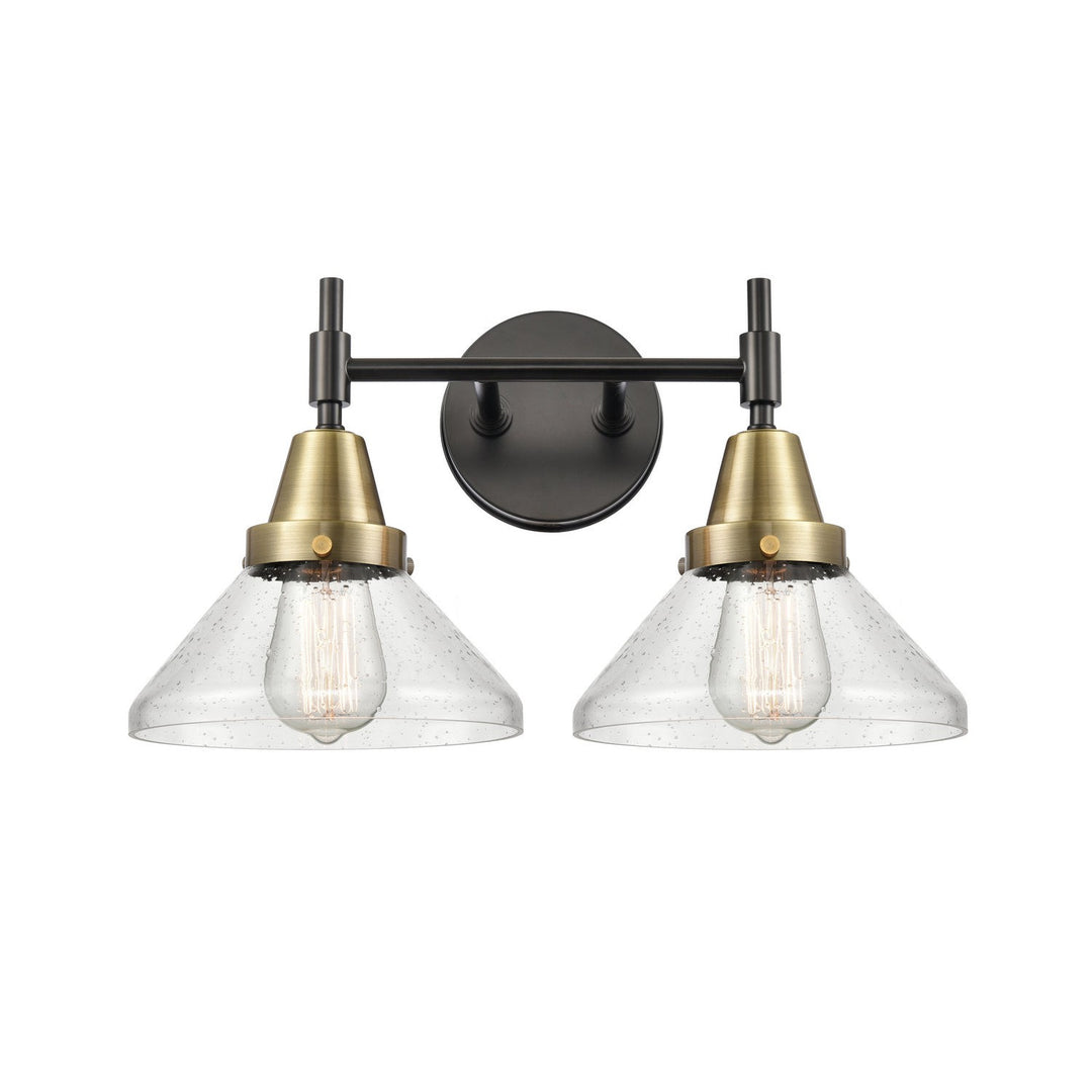 Innovations Caden 447-2W-BAB-G4474 Bath Vanity Light 17 in. wide - Black Antique Brass