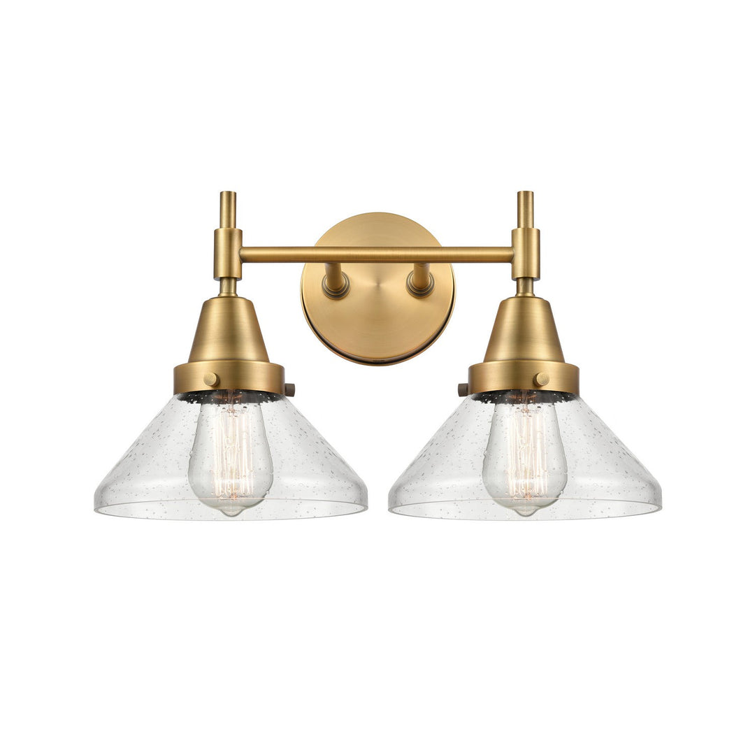 Innovations Caden 447-2W-BB-G4474 Bath Vanity Light 17 in. wide - Brushed Brass