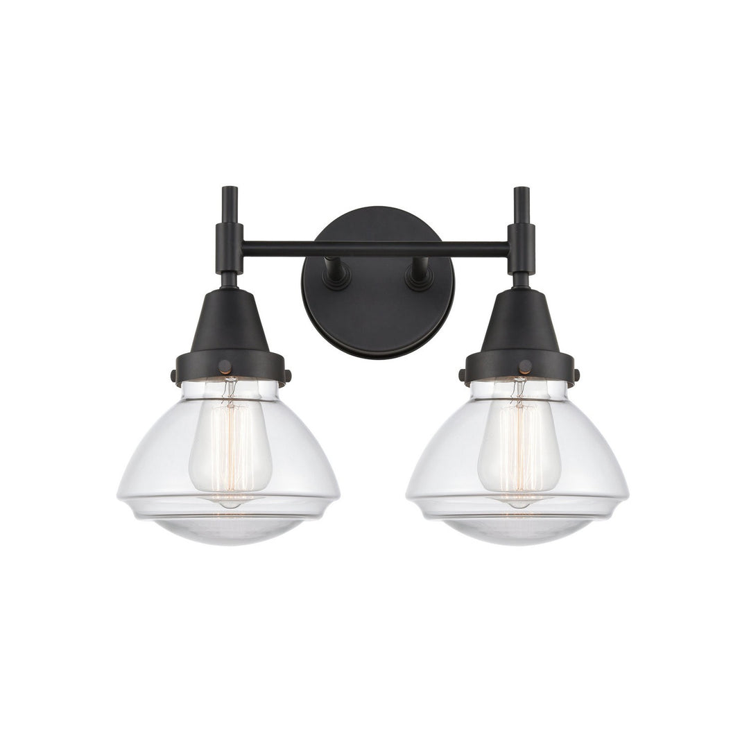 Innovations Caden 447-2W-BK-G322 Bath Vanity Light 16 in. wide - Matte Black