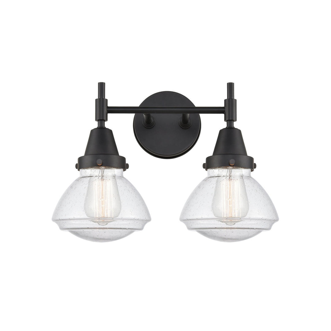 Innovations Caden 447-2W-BK-G324 Bath Vanity Light 16 in. wide - Matte Black