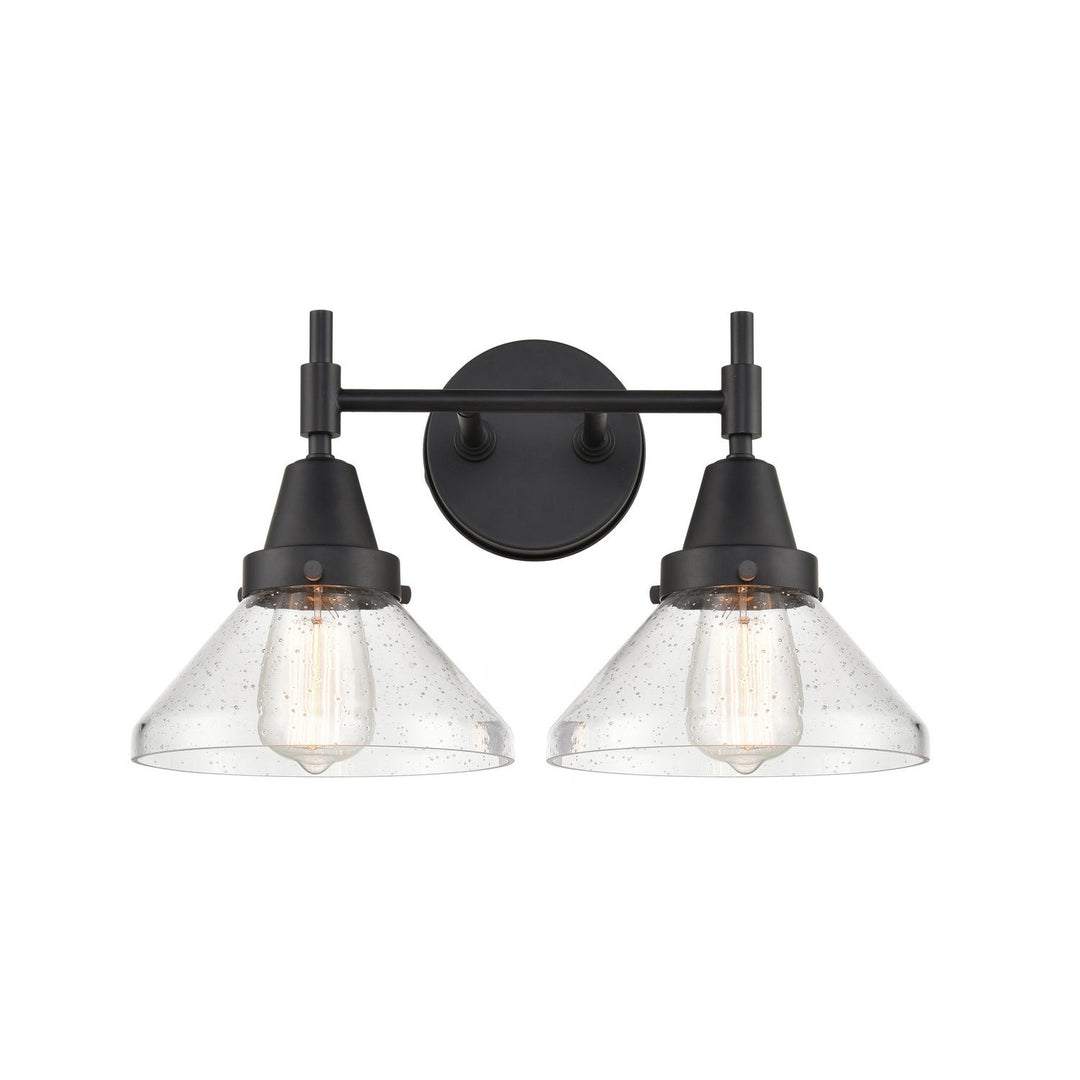 Innovations Caden 447-2W-BK-G4474 Bath Vanity Light 17 in. wide - Matte Black