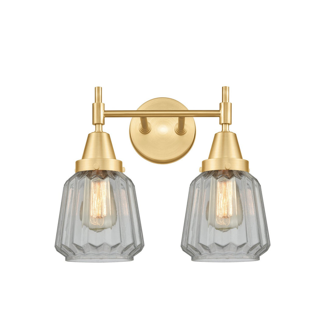 Innovations Caden 447-2W-SG-G142 Bath Vanity Light 16 in. wide - Satin Gold