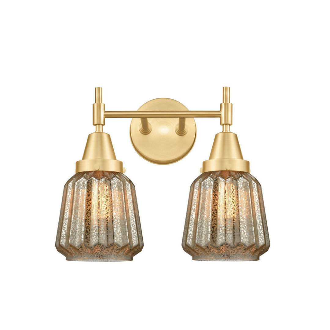 Innovations Caden 447-2W-SG-G146 Bath Vanity Light 16 in. wide - Satin Gold