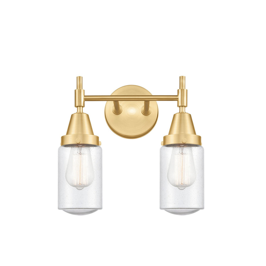 Innovations Caden 447-2W-SG-G314 Bath Vanity Light 14 in. wide - Satin Gold