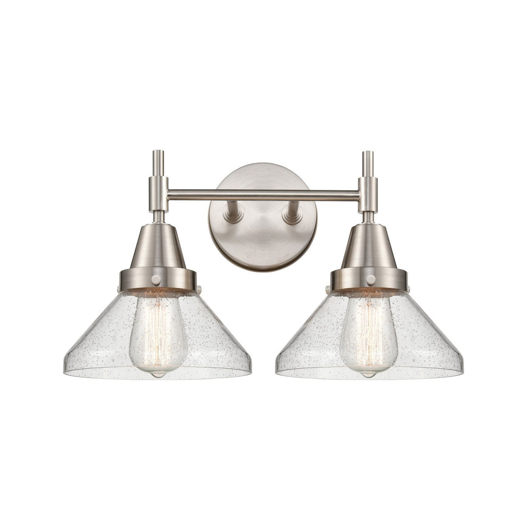 Innovations Caden 447-2W-SN-G4474 Bath Vanity Light 17 in. wide - Satin Nickel