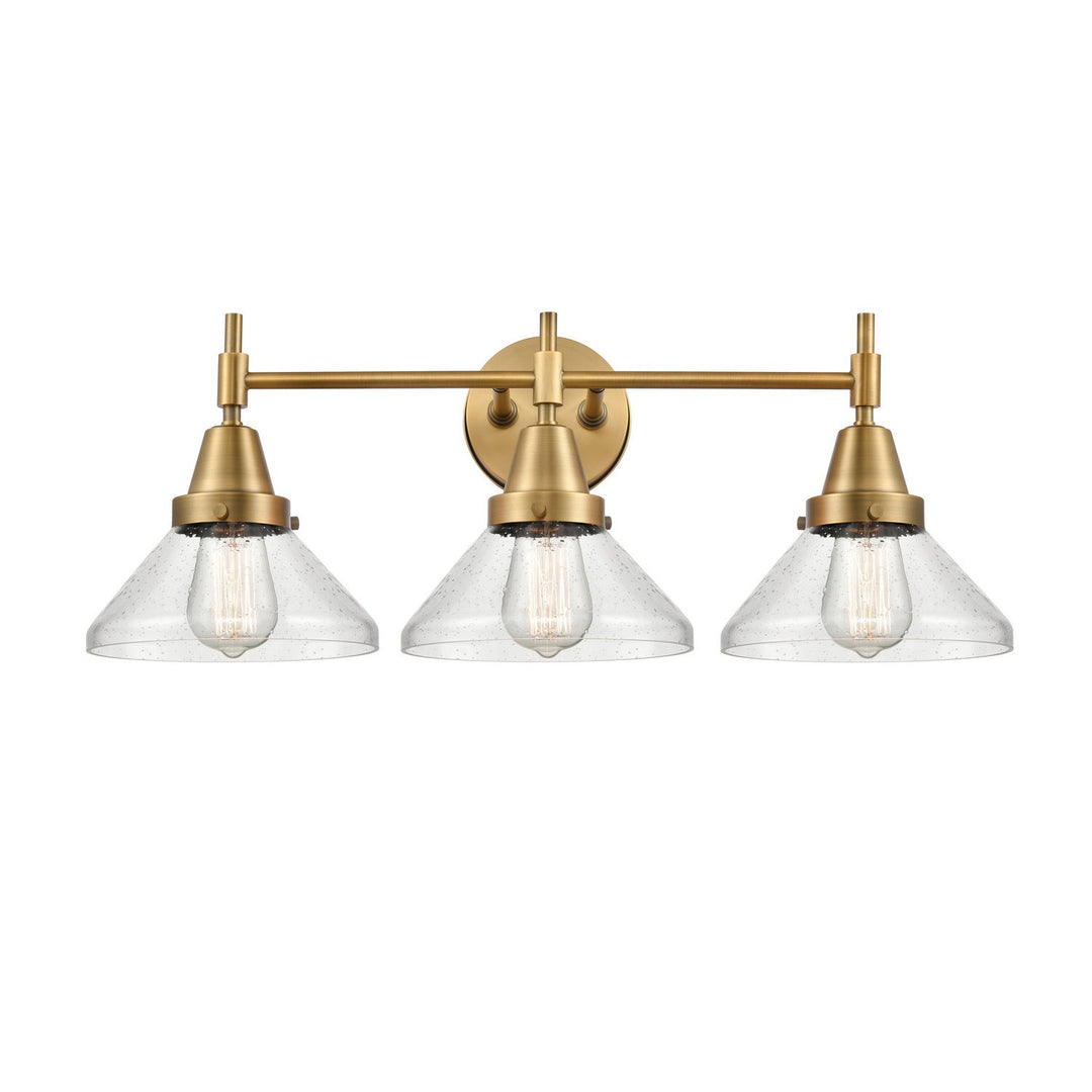 Innovations Caden 447-3W-BB-G4474 Bath Vanity Light 26 in. wide - Brushed Brass