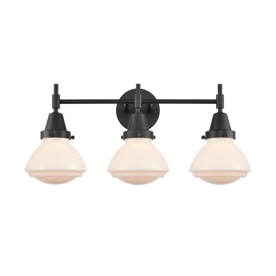 Innovations Caden 447-3W-BK-G321-LED Bath Vanity Light 25 in. wide - Matte Black