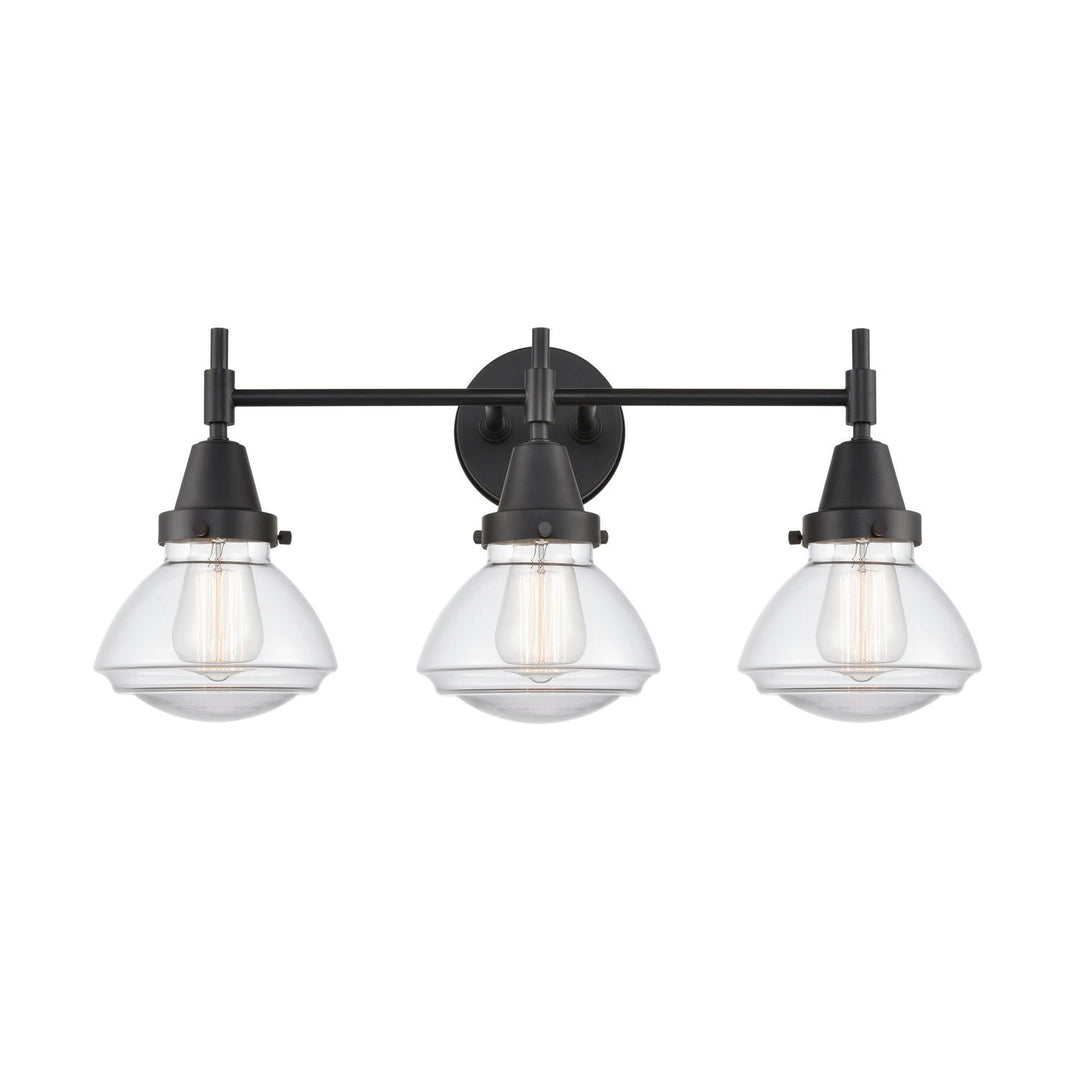 Innovations Caden 447-3W-BK-G322-LED Bath Vanity Light 25 in. wide - Matte Black