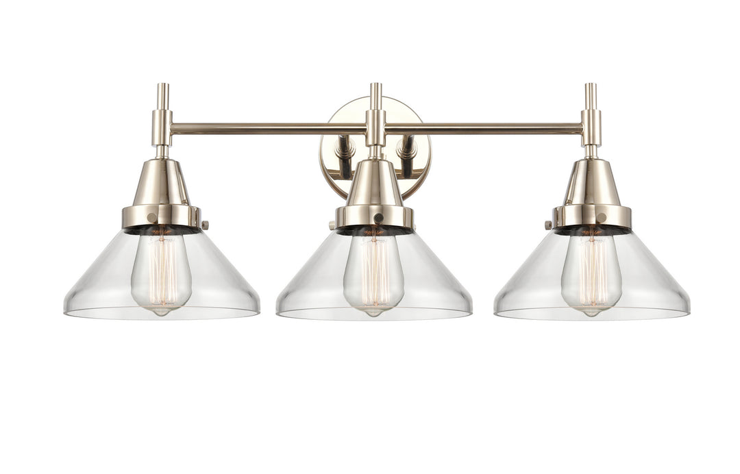 Innovations Caden 447-3W-PN-G4472 Bath Vanity Light 26 in. wide - Polished Nickel