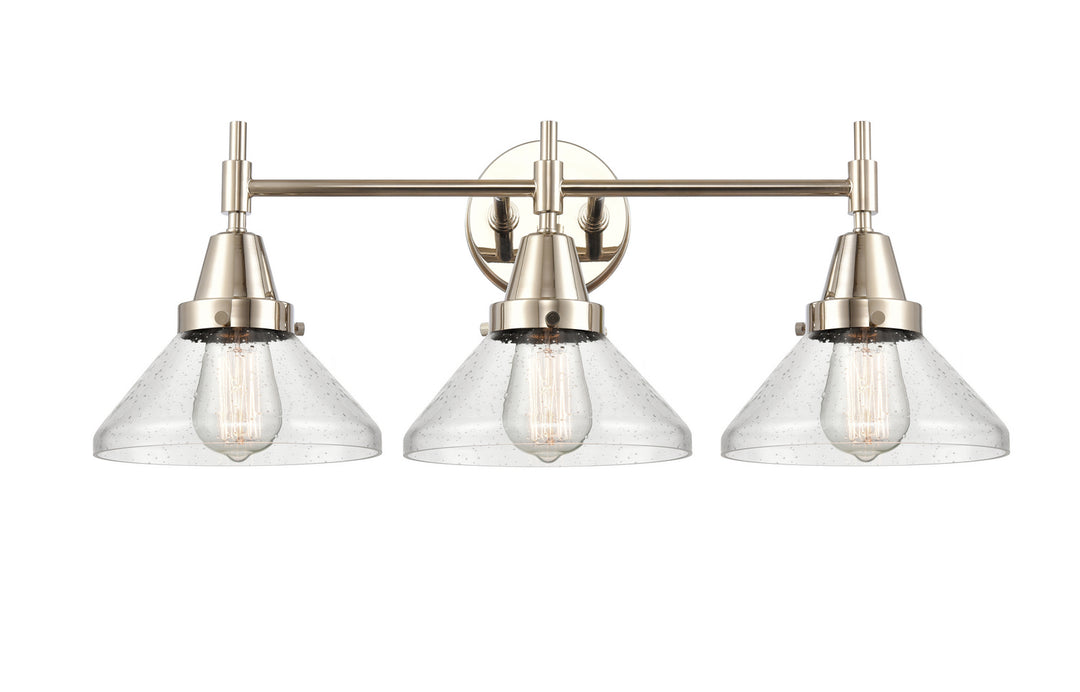 Innovations Caden 447-3W-PN-G4474 Bath Vanity Light 26 in. wide - Polished Nickel