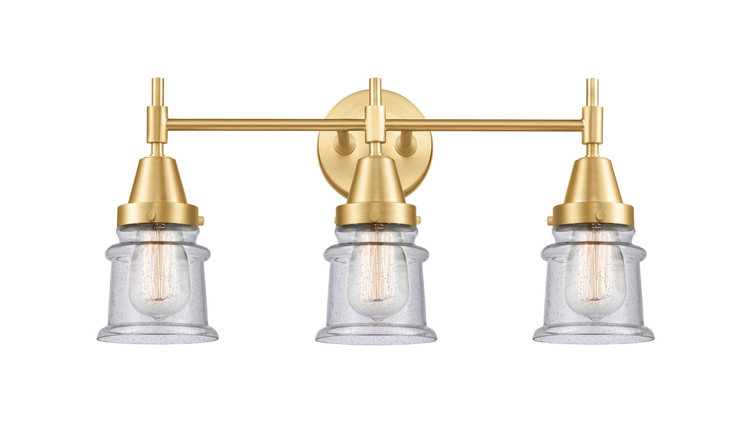 Innovations Caden 447-3W-SG-G184S Bath Vanity Light 24 in. wide - Satin Gold