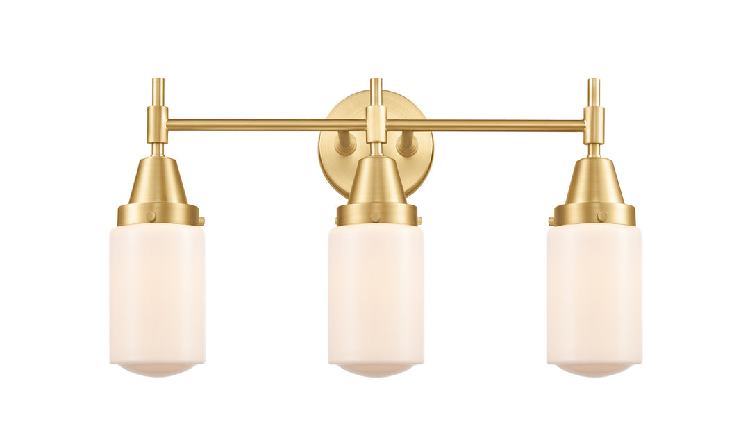 Innovations Caden 447-3W-SG-G311 Bath Vanity Light 23 in. wide - Satin Gold