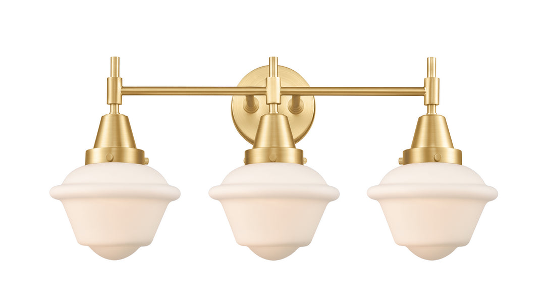 Innovations Caden 447-3W-SG-G531 Bath Vanity Light 26 in. wide - Satin Gold