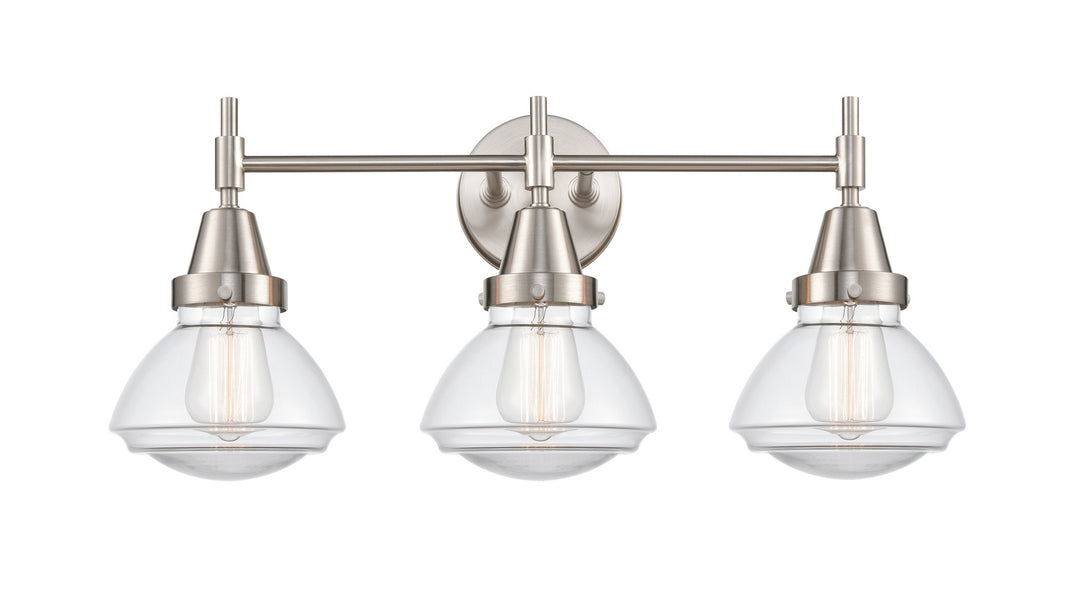 Innovations Caden 447-3W-SN-G322 Bath Vanity Light 25 in. wide - Satin Nickel