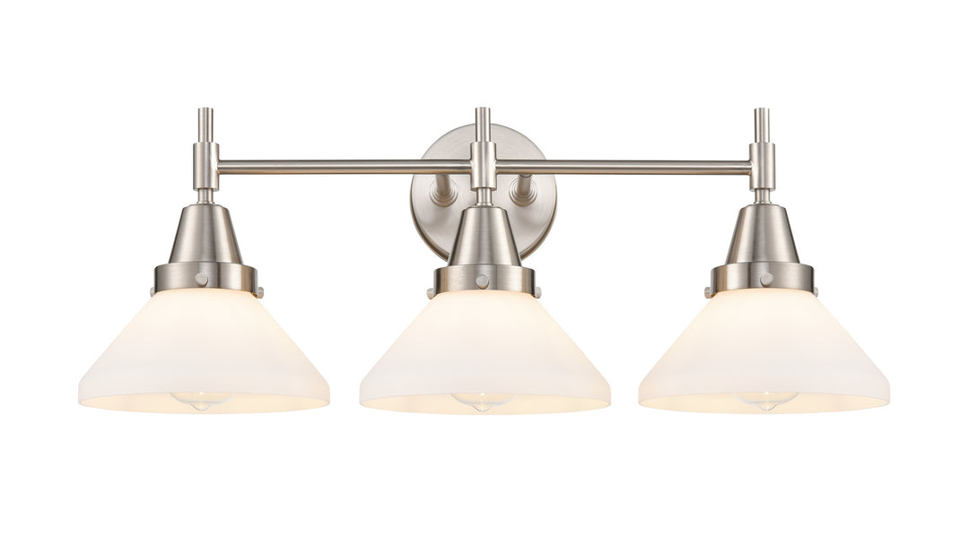 Innovations Caden 447-3W-SN-G4471 Bath Vanity Light 26 in. wide - Satin Nickel