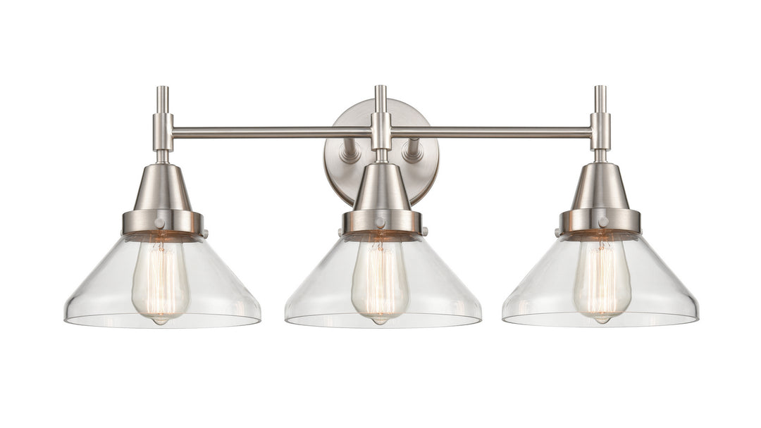 Innovations Caden 447-3W-SN-G4472 Bath Vanity Light 26 in. wide - Satin Nickel