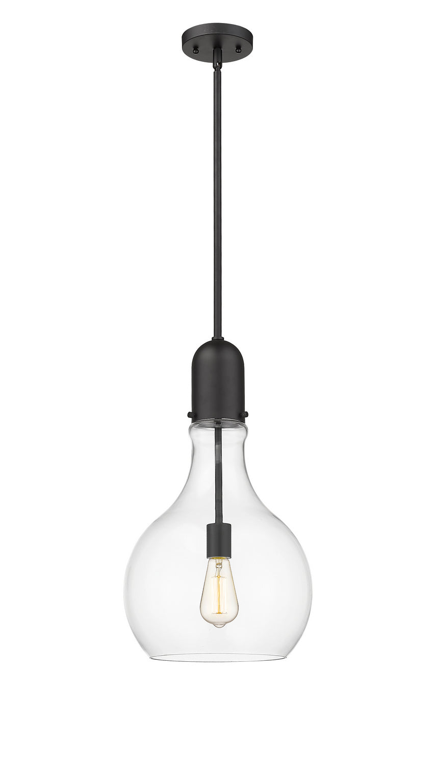 Innovations Auralume 492-1S-BK-G582-12-LED Pendant Light - Matte Black