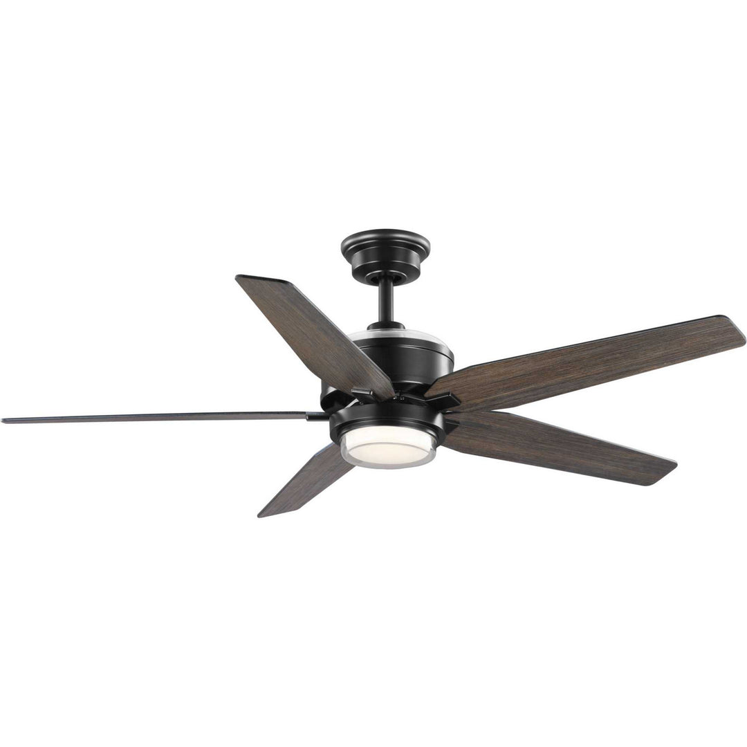 Progress Byars P250061-31M-30 Ceiling Fan - Matte Black, Matte Black, Antique Black/