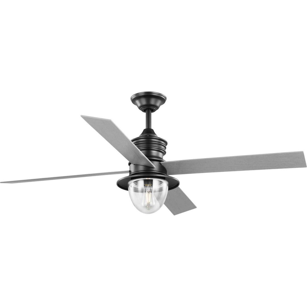 Progress Gillen P250075-171-WB Ceiling Fan - Blistered Iron, Grey Weathered Wood/