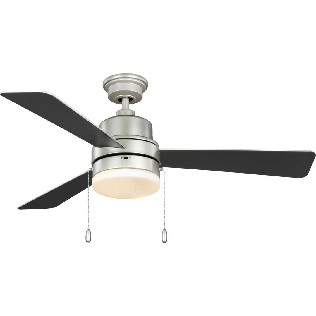 Progress Trevina V P250076-152-WB Ceiling Fan - Painted Nickel, Silver, Matte Black/